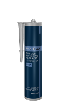 Каучуковий клей-герметик універсальний прозорий ТМ "SMARTECH" 280 мл